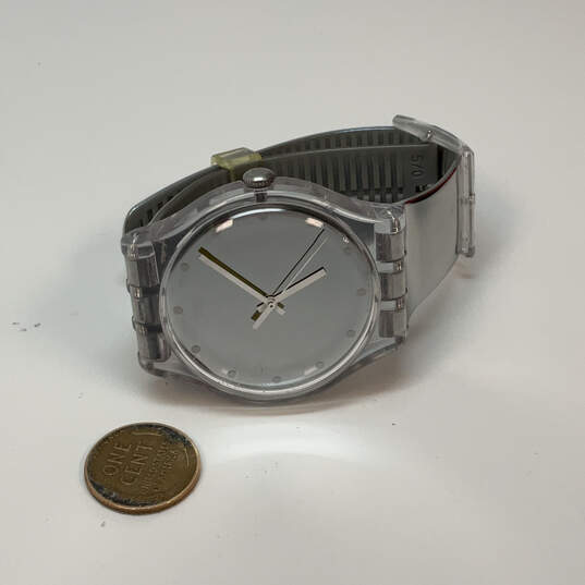 Designer Swatch Swiss Adjustable Strap Round Dial Classic Analog Wristwatch image number 3