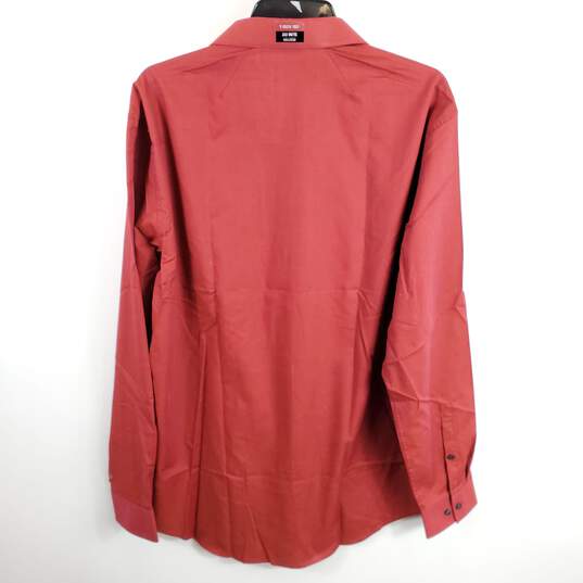 Kenneth Cole Reaction Men Red Dress Shirt L NWT image number 2