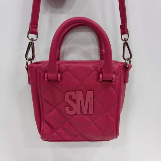 Steve Madden Hot Pink Crossbody Handbag & Clip-On Mini Pouch image number 2