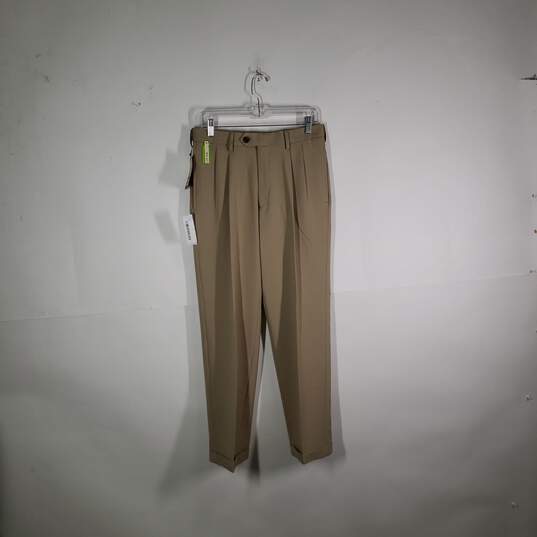 NWT Mens Pleated Classic Fit Straight Leg Dress Pants Size 30x30 image number 1