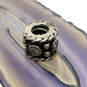Designer Pandora 925 ALE Sterling Silver CZ Oxidized Crown Beaded Charm image number 3