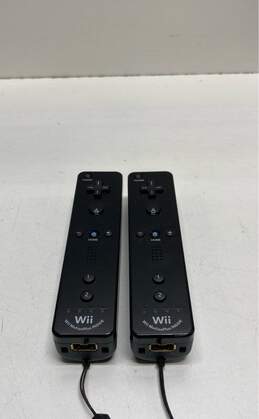 Set Of 2 Nintendo Wii Motion Plus Remotes- Black
