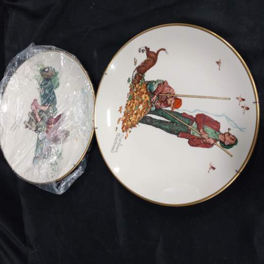 6 Vintage Norman Rockwell Gorham China Collector Plates image number 3