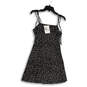 NWT Womens Black White Printed Adjustable Straps Mini Dress Size Small image number 1