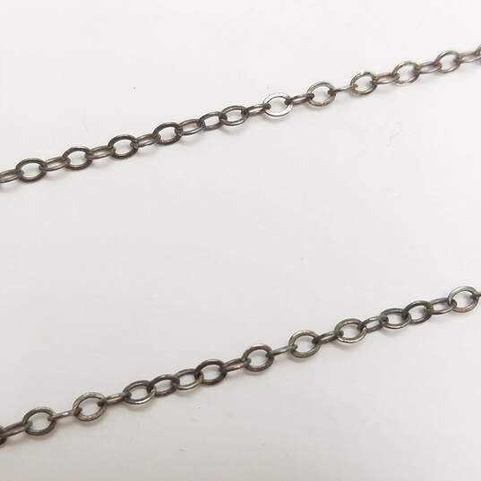 Sterling Silver Scroll Heart Pendant Necklace & 5" Bracelet Bundle 3pcs. 20.0g image number 2