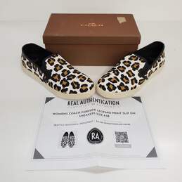 Authenticated Coach Parkside Leopard Print Slip On Shoes Size 8.5B