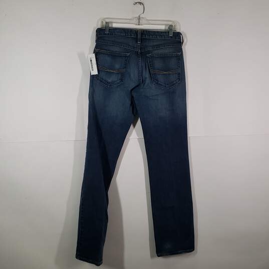 Mens Slim Fit Medium Wash Denim 5 Pocket Design Straight Leg Jeans Size 31/36 image number 2