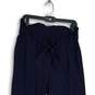 Karen Kane Womens Navy Blue Pleated Straight Leg Paperbag Pants Size Large image number 3