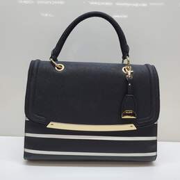 Aldo White & Black Stripes Handbag/ Crossbody alternative image