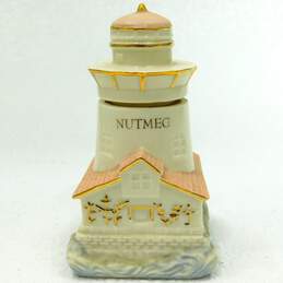 2002 Lenox Lighthouse Seaside Spice Jar Fine Ivory China Nutmeg