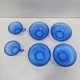 Bundle of 6 Hazel Atlas Moderntone Cobalt Blue Depression Glass Dishes alternative image