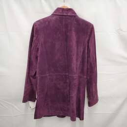 NWT Bernardo Collection WM's Purple Leather Suede Button Blazer Size M alternative image