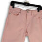 Womens Pink Light Wash Pockets Regular Fit Denim Straight Jeans Size 27 image number 3