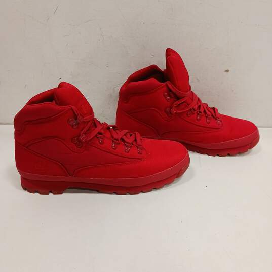 Timberland Men's Red Boots Size 13 image number 4