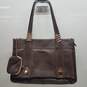 La Gioe di Toscana By Sharon Gioe Brown Leather Large Handbag & Coin Purse Set image number 2