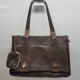 La Gioe di Toscana By Sharon Gioe Brown Leather Large Handbag & Coin Purse Set alternative image
