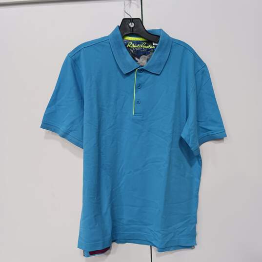 Robert Graham Men's Blue Polo Shirt Size M NWT image number 1