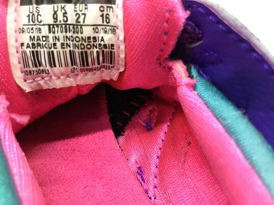 Nike size 10C Turquise Pink Purple image number 7