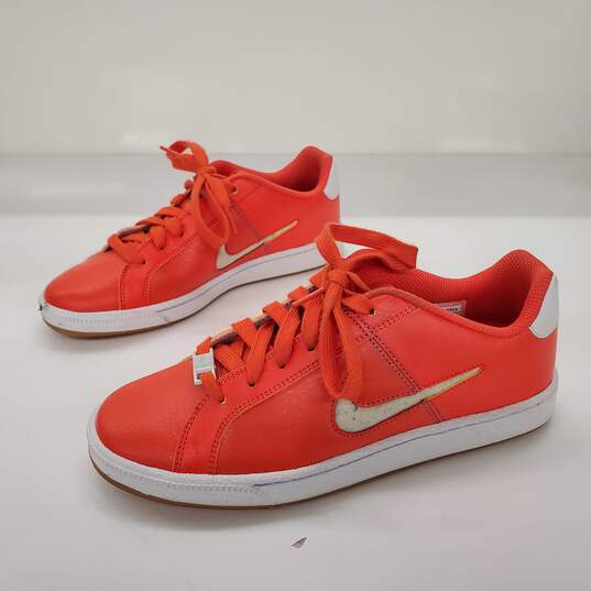 Nike Court Royale Premium Orange White Sneakers Women's Size 7 image number 1
