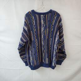 Jazzbo Vintage Multicolor 3D Knit Wool Sweater MN Size L alternative image