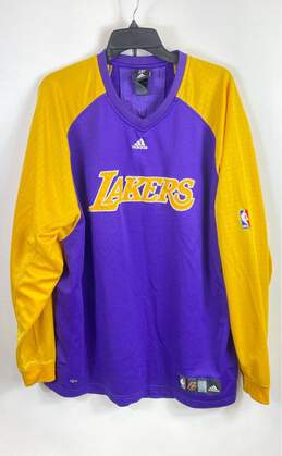 Adidas Purple LA Lakers Long Sleeve Shirt - Size XXL