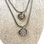 Designer Brighton Silver-Tone Snake Chain Double Strand Pendant Necklace image number 2