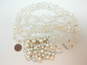 Vintage Silvertone Aurora Borealis Crystals & White Faux Pearls Beaded Necklaces 180.4g image number 3