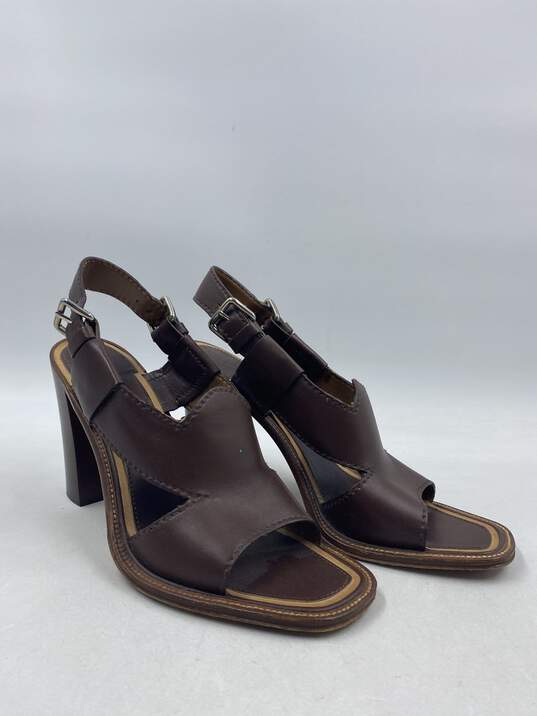 Authentic Prada Brown Slingback Heels W 6.5 image number 3