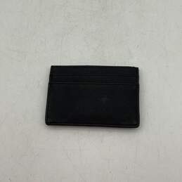 Mens Black Leather Credit Card Holder Rectangle Classic Mini Wallet alternative image