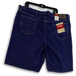 NWT Mens Blue Denim Medium Wash Flat Front Pockets Bermuda Shorts Size 46 alternative image