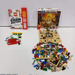Ramses Pyramid Board Game & Lego Chain Reaction Book w/ Legos