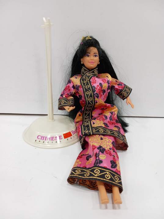 Vintage Mattel Barbie Chinese Barbie & Stand (1966) image number 4