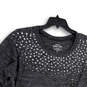 NWT Woemns Gray Heather Studded Long Sleeve Pullover Sweater Sz 3X(22-24) image number 4