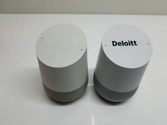 Lot of Two Google Home Smart Speakers image number 1