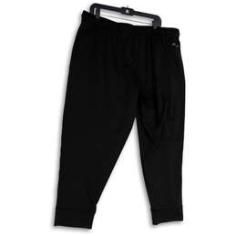 Mens Black Elastic Waist Pockets Pull-On Tapered Leg Jogger Pants Size XXL alternative image