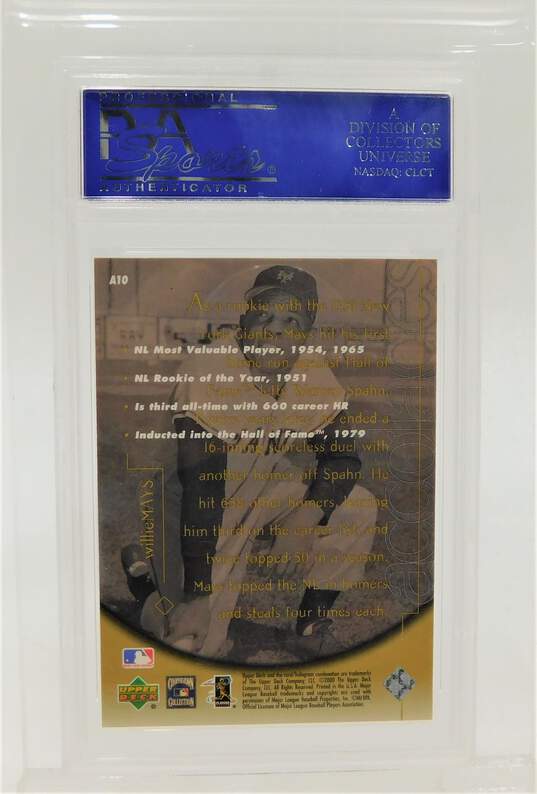 2000 HOF Willie Mays Upper Deck Hitter's Club Accolades Graded PSA 8 SF Giants image number 2