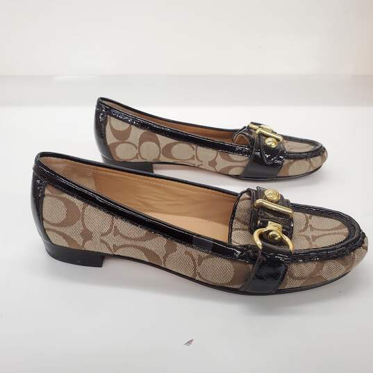 Coach Women's Elkie Signature Jacquard Slip On Loafers Size 7B image number 5
