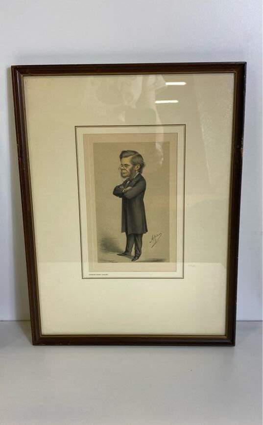 People of the Day Caricature Print by Vanity Fair 1869 Matted & Framed image number 3