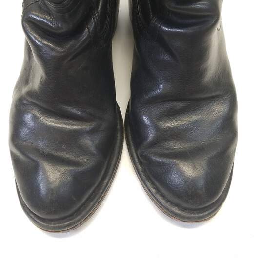 FRYE Black Leather Pull On Back Buckle Ankle Boots Shoes Women's Size 8.5 M image number 6