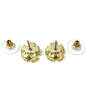 Designer J. Crew Gold-Tone Yellow Bubble Stone Flower Shape Stud Earrings image number 3