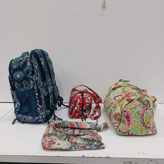 4PC Vera Bradley Assorted Crossbody Purse Backpacks & Duffle Bag Bundle image number 4