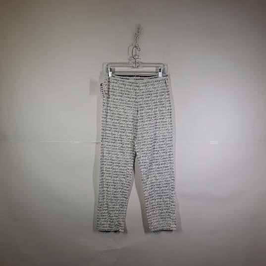 Womens Signature Print Elastic Waist Sleepwear Pajama Pants Size Medium image number 3