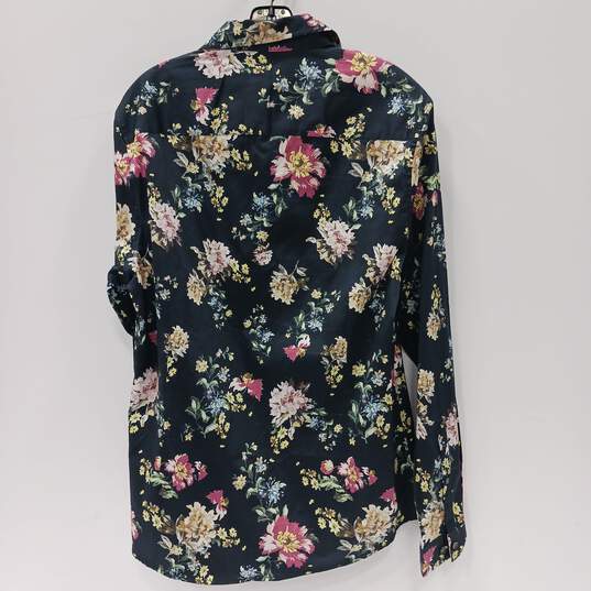 Men's Floral Button-Up Shirt Size Large image number 2
