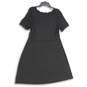 NWT Dressbarn Womens Black Knitted Short Sleeve Pullover Sweater Dress Size XL image number 2