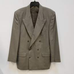 Yves Saint Laurent Mens Brown Long Sleeve Collared Blazer Jacket Size XXL