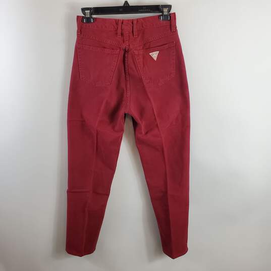 Vintage Guess By Marciano Women Red Jeans Sz 29 image number 2