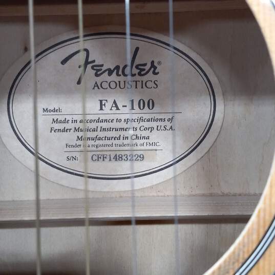Fender Acoustic Guitar FA-100 image number 4