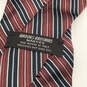 Mens Multicolor Striped Silk Four In Hand Adjustable Designer Necktie image number 4