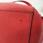 Red Michael Cynthia Coral Red Leather Medium Hand Bag image number 10
