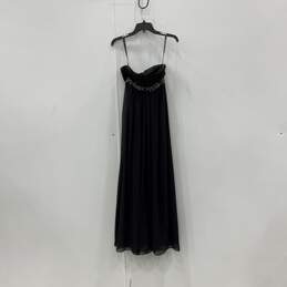 Womens Black Beaded Sleeveless Strapless Back Zip Long Maxi Dress Size 2 alternative image
